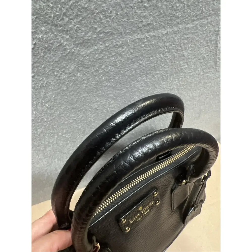 Kate Spade New York Wellesley Rachelle Leather Satchel/Crossbody Black/Black